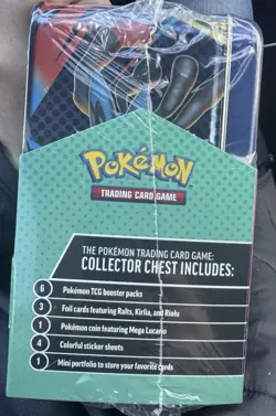 2025 Pokemon TCG Collector Treasure Chest Lunch Box Tin Q4 New & Sealed - Image 3