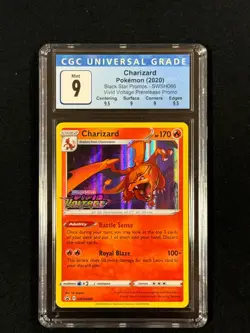Charizard Holo CGC 9 Black Star Promo SWSH066 Prerelease Pokemon Vivid Voltage - Image 1