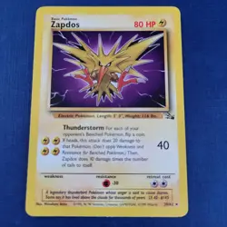 Pokemon Zapdos 30/62 Fossil Regular Lightly/Moderately Played *FREE SHIPPING* - Image 1