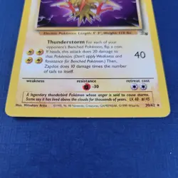 Pokemon Zapdos 30/62 Fossil Regular Lightly/Moderately Played *FREE SHIPPING* - Image 3