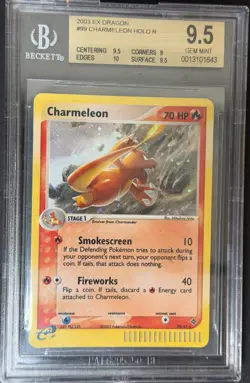 Pokemon 2003 Ex Dragon #99 Charmeleon Holo R BGS 9.5 POP 13! - Image 1