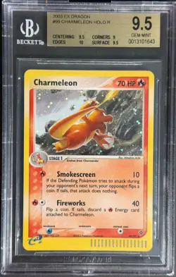 Pokemon 2003 Ex Dragon #99 Charmeleon Holo R BGS 9.5 POP 13! - Image 3