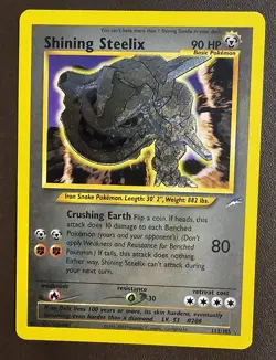 Pokemon Shining Steelix 112/105 Neo Destiny Holo LP 🔥 - Image 1