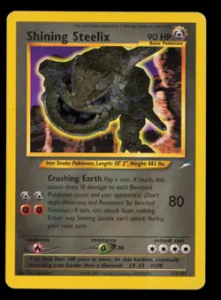 2002 WOTC POKEMON NEO DESTINY UNLIMITED SHINING STEELIX 112/105 SECRET RARE HOLO - Image 1