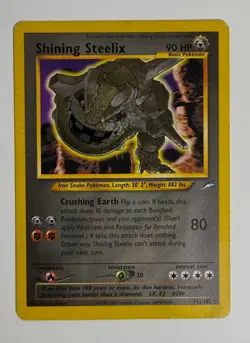2002 WOTC POKEMON NEO DESTINY UNLIMITED SHINING STEELIX 112/105 SECRET RARE HOLO - Image 3