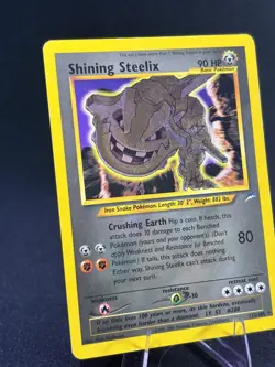 2002 Pokemon TCG Neo Destiny Shining Steelix 112/105 Holo Foil Unlimited LP+ - Image 3