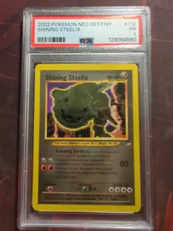 PSA 1 Shining Steelix 2002 Neo Destiny Secret Rare 112/105 WOTC Pokemon - Image 1