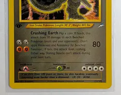 Pokemon TCG Neo Destiny Shining Steelix Holo Card 112/105 - Image 3