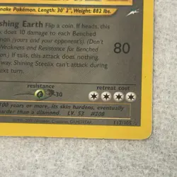 Pokemon 2002 Shining Steelix Neo Destiny Unlimited Holo Secret Rare 112/105 MP - Image 5