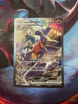 Pokemon TCG Cynthia’s Garchomp ex 232/182 Destined Rivals Special Illustration - Image 1