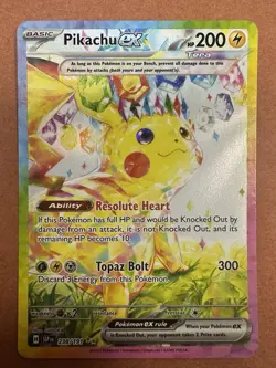 Pokemon TCG Pikachu EX 238/191 Special Illustration Rare Surging Sparks - LP - Image 2