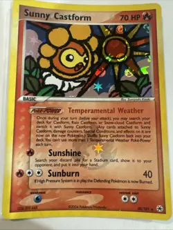 Pokemon TCG Sunny Castform EX Hidden Legends 26/101 Reverse Holo - Image 1
