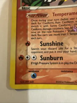 Pokemon TCG Sunny Castform EX Hidden Legends 26/101 Reverse Holo - Image 5