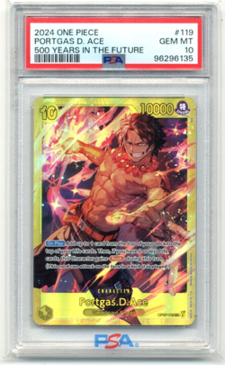2024 One Piece 500 Years in the Future OP07-119 Portgas D. Ace SEC PSA 10 - Image 1