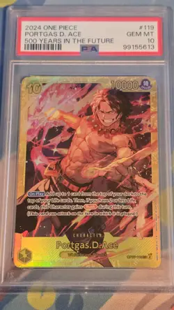 One Piece (OP-07) Portgas.D.Ace OP07-119 SEC PSA 10 GEM MT - Image 3