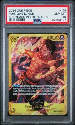 One Piece Portgas D. Ace SEC OP07-119 PSA 10 - Image 1