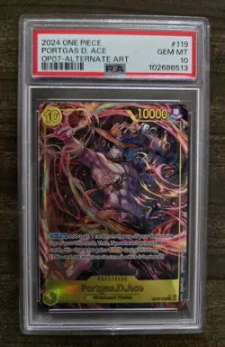 Portgas.D.Ace (Parallel) OP07-119 SEC One Piece 500 Years in the Future PSA 10 - Image 1