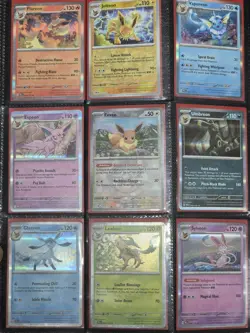 Pokemon TCG - Prismatic Evolutions /131 EEVEELUTIONS complete set of 9 holos - Image 1