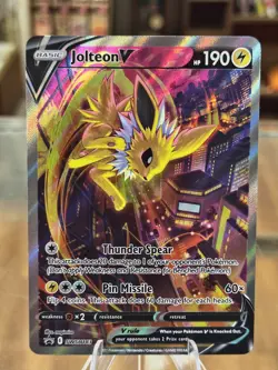 Jolteon v SWSH183 Pokemon TCG Sword & Shield Holo Black Star Promo Card! - Image 1