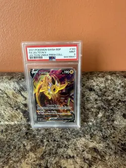 Jolteon v SWSH183 Pokemon TCG Sword & Shield Holo Black Star Promo Card PSA 9 - Image 1