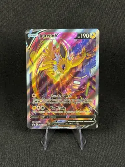 Jolteon v SWSH183 Pokemon TCG Sword & Shield Holo Black Star Promo Card - Image 1