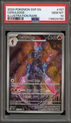 Pokemon Ceruledge Surging Sparks Illustration Rare #197 PSA 10 Gem Mint - Image 1
