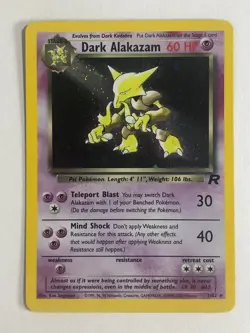 Pokemon TCG Team Rocket Set Holographic Dark Alakazam 1/82 Near Mint - Image 1