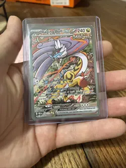 Pokemon TCG Raging Bolt EX Prismatic Evolutions SIR Holo Card 166/131 - Image 1