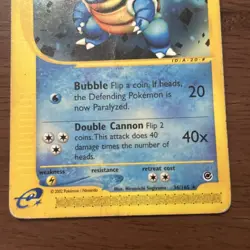 Blastoise - 36/165 - Pokemon Expedition Rare Card - Image 3