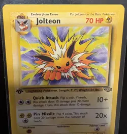 Pokemon TCG Jolteon Jungle 1st Edition Non-Halo Card 20/64 Rare LP - Image 3