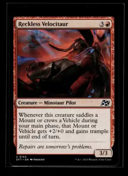 RECKLESS VELOCITAUR Aetherdrift #144 DFT(NM+)(MTG) - Image 1
