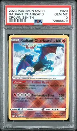 Radiant Charizard - 020/159 - Radiant Rare - Crown Zenith - Pokemon - PSA 10! - Image 1