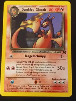 Dunkles Glurak 21/82 Team Rocket Non Holo Rare Deutsch EX Pokemon - Image 1