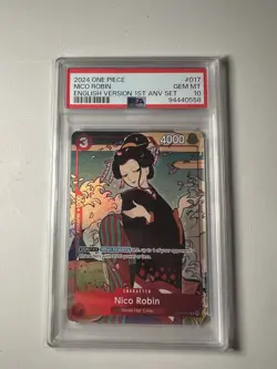 2024 One Piece English Version First Anniversary Set #017 PSA 10 Nico Robin - Image 1