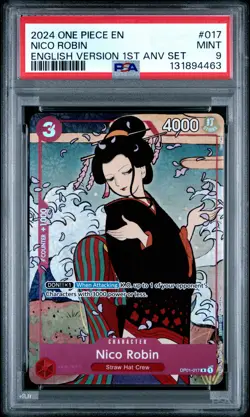 2024 One Piece English Version 1st Anniversary Set #017 Nico Robin PSA9 - Image 1
