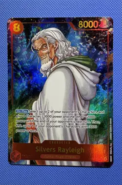 SEC RARE Silvers Rayleigh OP08-118 Parallel ALT ART / One Piece / Two Legends NM - Image 1