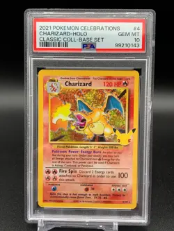 PSA 10 Pokemon Charizard Celebrations Classic Coll. Base Set Holo Rare #4 PSA 10 - Image 1