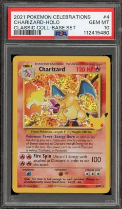 Pokemon Charizard Celebrations Classic Coll. Base Set Holo Rare #4 PSA 10 - Image 1