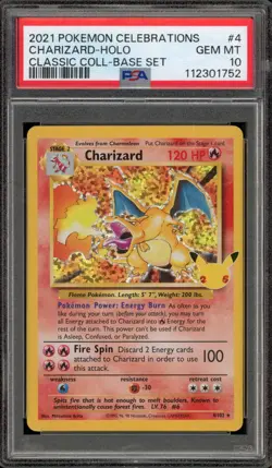Pokemon Charizard Celebrations Classic Coll. Base Set Holo Rare #4 PSA 10 - Image 1