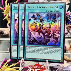 3x Yugioh Playset Triple Tactics Thrust CH01-EN030 Ultra Rare 1st Ed Near Mint - Image 1