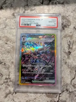 2024 POKEMON JPN SV8A-TERASTAL FEST EX SPECIAL ART RARE #203 CERULEDGE EX PSA 10 - Image 1
