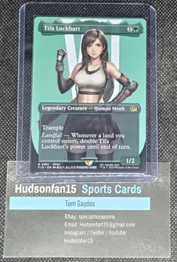 Tifa Lockhart MTG R 0391 Borderless Final Fantasy Legendary Creature Human Monk - Image 1
