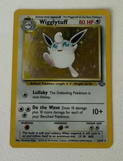 Pokemon TCG Wigglytuff Jungle Holo 16/64 1999 Original Pokemon Card - Image 1