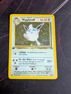 HP 1st Edition Wigglytuff Holo Rare Pokemon Card Jungle 16/64 - Image 1