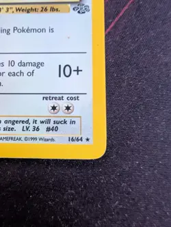 HP 1st Edition Wigglytuff Holo Rare Pokemon Card Jungle 16/64 - Image 3