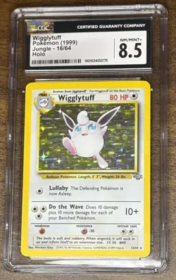 CGC 8.5 Wigglytuff 1999 Jungle 16/64 Holo Pokemon Card - Image 1