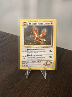 Pokemon TCG Gym Heroes Lt. Surge's Fearow Holo Rare Card 007/132 LP-MP - Image 1