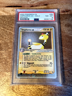 2003 Pokemon Ampharos EX Holo Dragon NM-MT PSA 8 Vintage 89/97 - Image 1