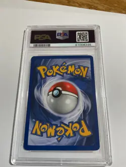 PSA NM-MT 8- AMPHAROS #1 HOLO- 1ST EDITION- 2000 Pokemon NEO Genesis- English - Image 2