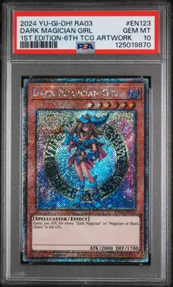 2024 YU-GI-OH! RA03-QUARTER CENTURY BONANZA #EN123 DARK MAGICIAN GIRL PSA 10 - Image 1